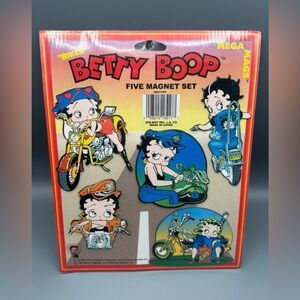 Y2K VTG Biker Betty Boop Magnets Set NIP *New with imperfections***